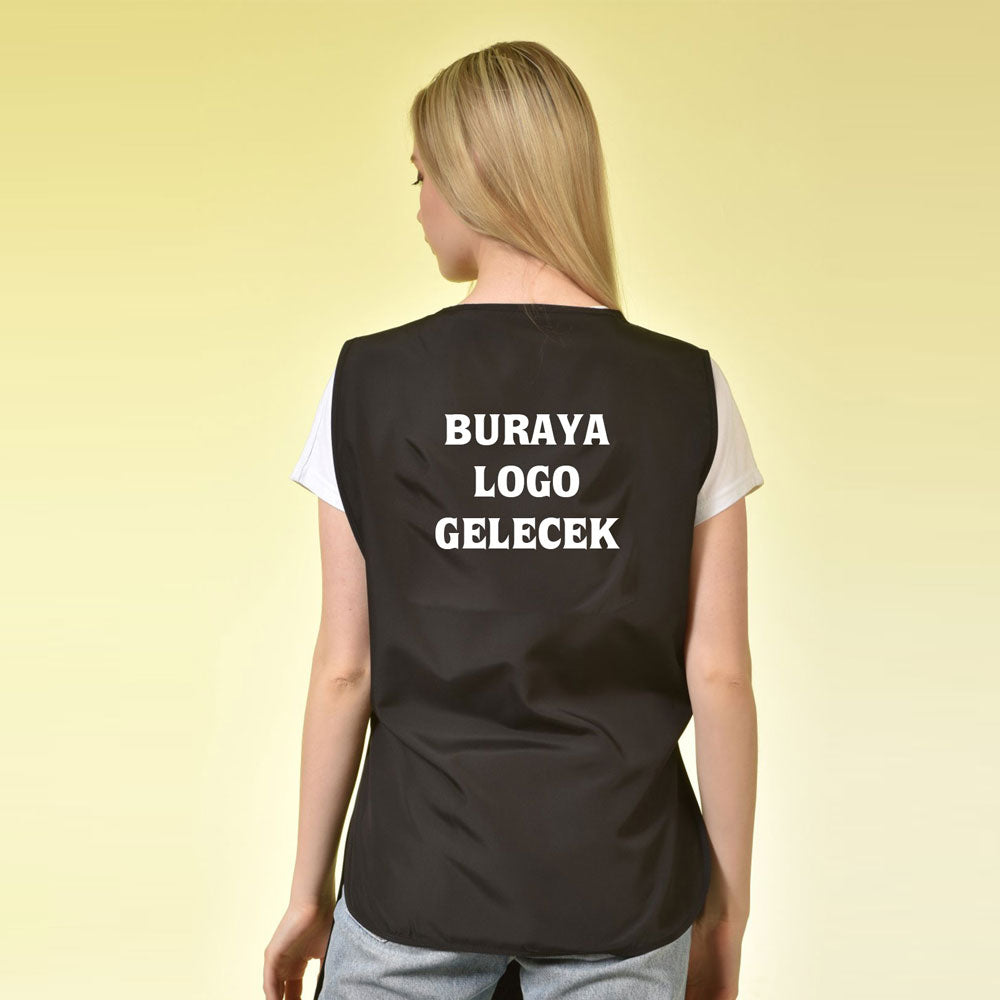 Jile Yelek Kişiye Özel Berber Kuaför Önlüğü Özel Üretim Firma Logo Baskılı