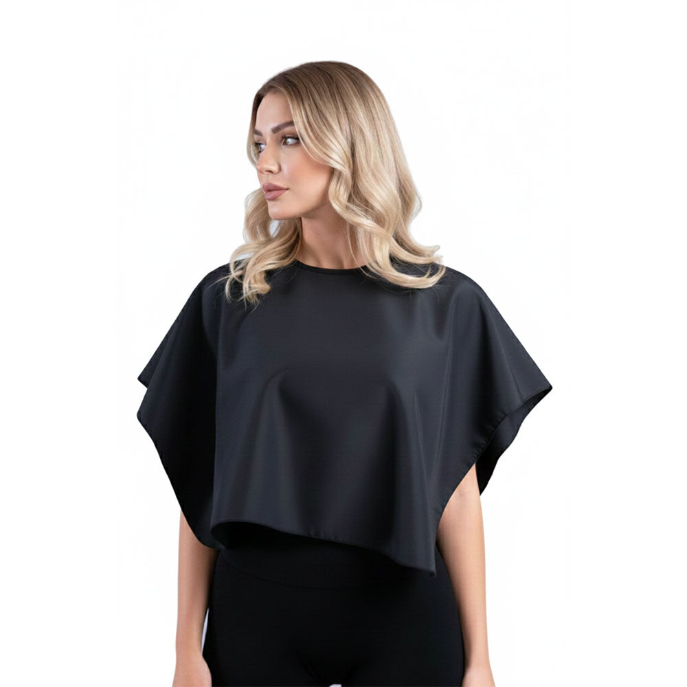 Ayobi Tarama Fön ve Makyaj Penuarı – Su İticili Leke Tutmaz Kuaför Penuarı Siyah Renk