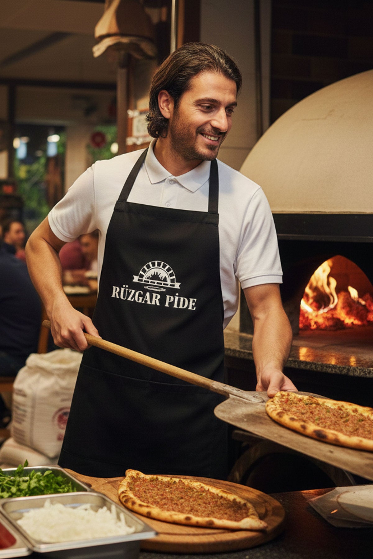 Mutfak Önlük Kişiye Özel Özel Üretim Firma Logo Baskılı 5 ADET PAKET