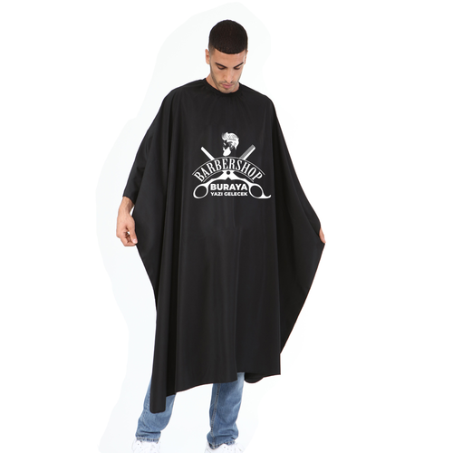 Penuar Berber Önlüğü Siyah Renk Desen-2 Baskı